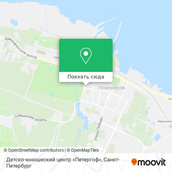 Карта Детско-юношеский центр «Петергоф»