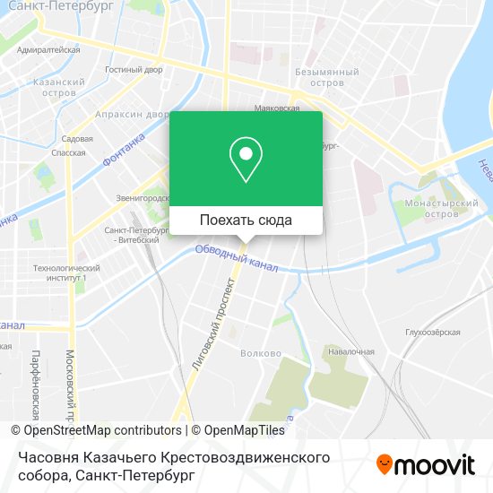 Карта Часовня Казачьего Крестовоздвиженского собора