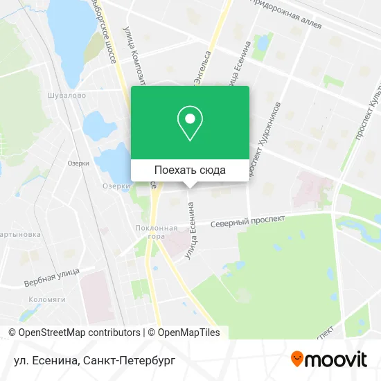 Карта ул. Есенина