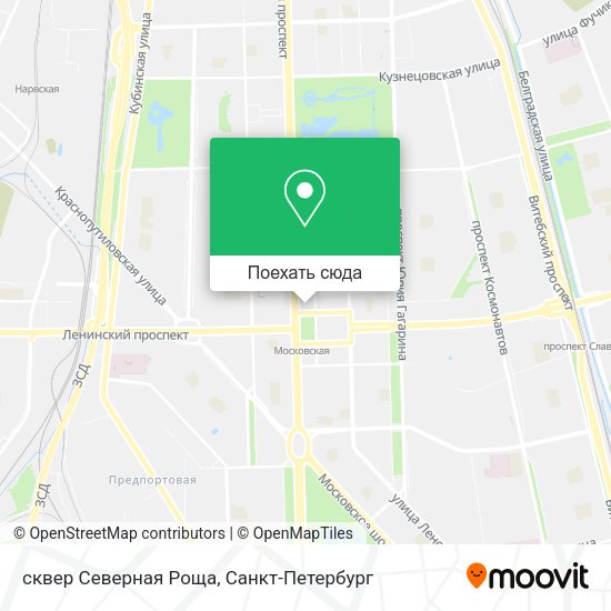 Карта сквер Северная Роща