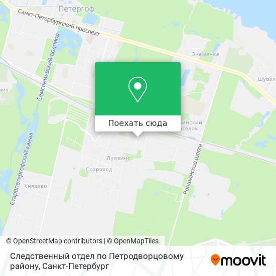 Карта Следственный отдел по Петродворцовому району