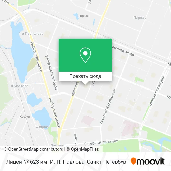 Карта Лицей № 623 им. И. П. Павлова