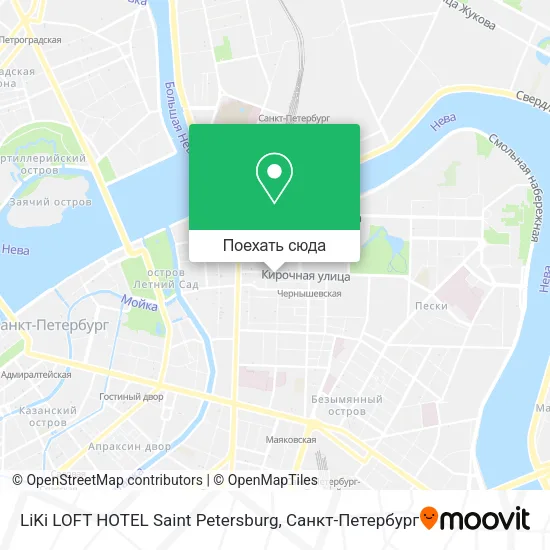 Карта LiKi LOFT HOTEL Saint Petersburg