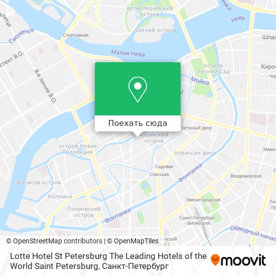 Карта Lotte Hotel St Petersburg The Leading Hotels of the World Saint Petersburg