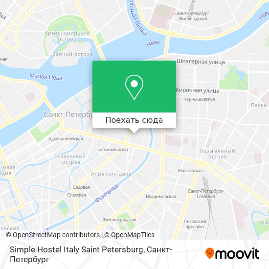 Карта Simple Hostel Italy Saint Petersburg