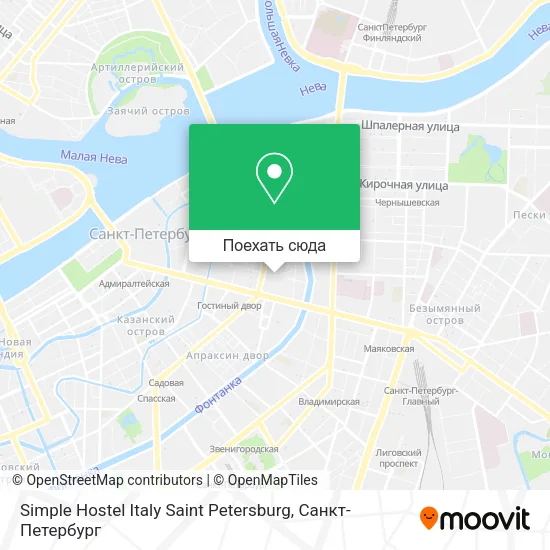 Карта Simple Hostel Italy Saint Petersburg