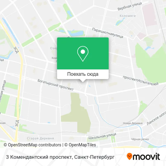Карта 3 Комендантский проспект