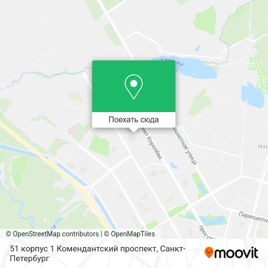Карта 51 корпус 1 Комендантский проспект