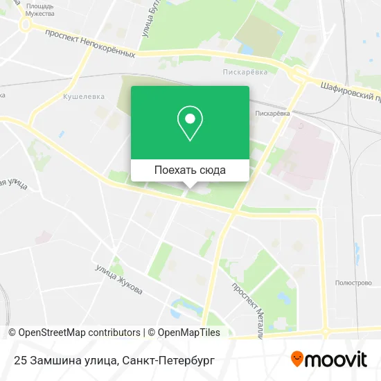 Карта 25 Замшина улица