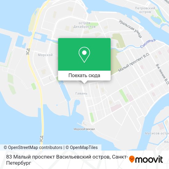 Карта 83 Малый проспект Васильевский остров