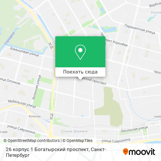 Карта 26 корпус 1 Богатырский проспект