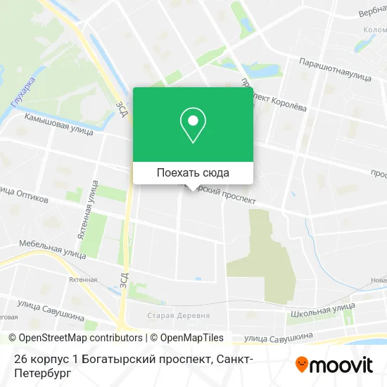 Карта 26 корпус 1 Богатырский проспект