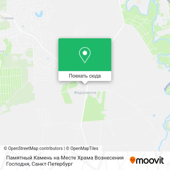 Карта Памятный Камень на Месте Храма Вознесения Господня