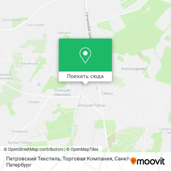 Карта Петровский Текстиль, Торговая Компания