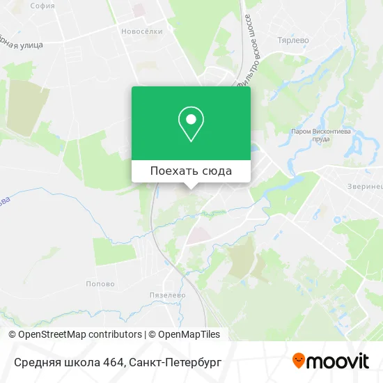 Карта Средняя школа 464