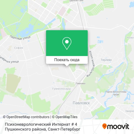 Карта Психоневрологический Интернат # 4 Пушкинского района