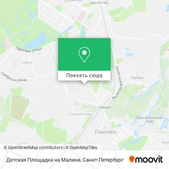 Карта Детская Площадка на Малине