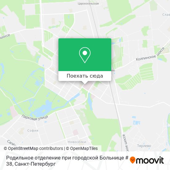 Карта Родильное отделение при городской Больнице # 38