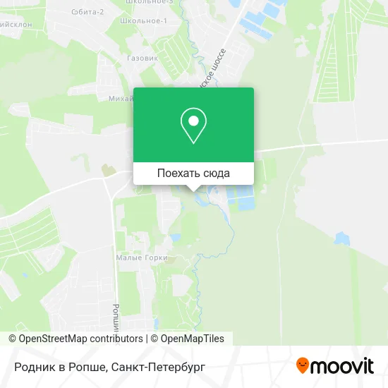 Карта Родник в Ропше