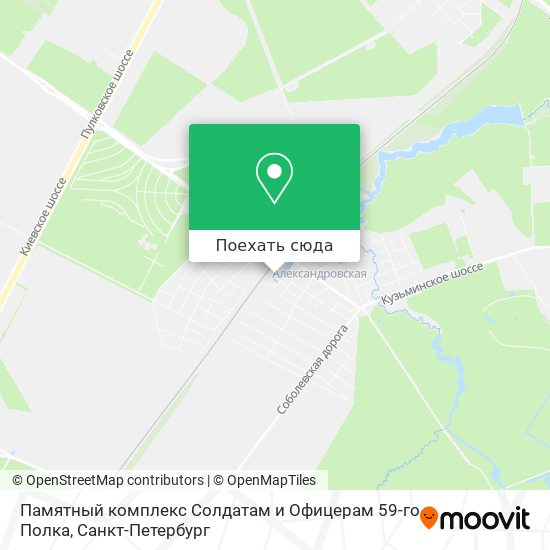 Карта Памятный комплекс Солдатам и Офицерам 59-го Полка