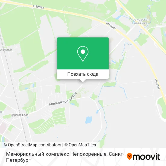 Карта Мемориальный комплекс Непокорённые
