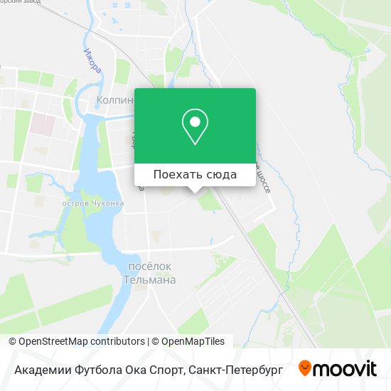 Карта Академии Футбола Ока Спорт