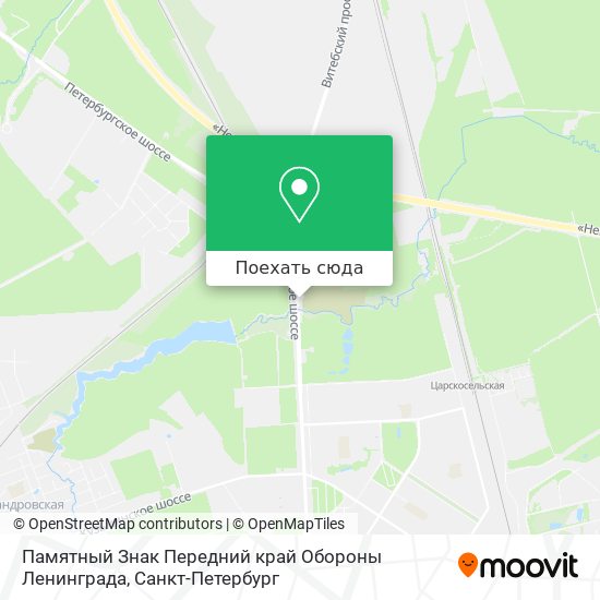 Карта Памятный Знак Передний край Обороны Ленинграда