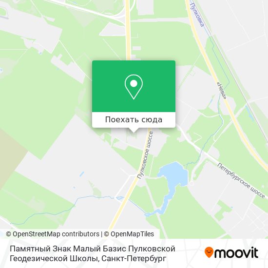 Карта Памятный Знак Малый Базис Пулковской Геодезической Школы
