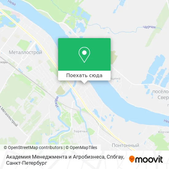 Карта Академия Менеджмента и Агробизнеса, Спбгау