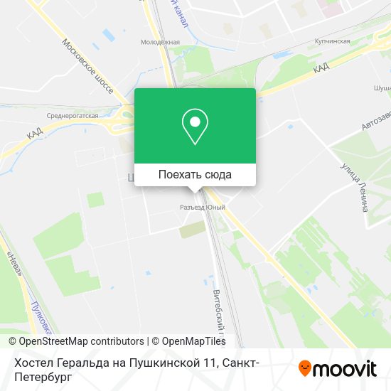 Карта Хостел Геральда на Пушкинской 11