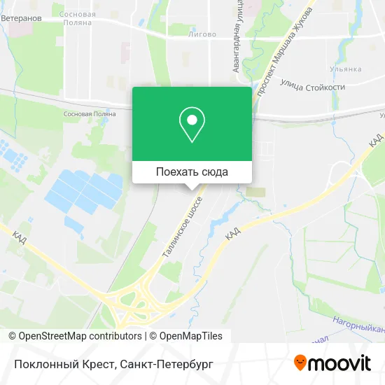 Карта Поклонный Крест