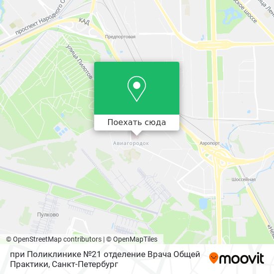 Карта при Поликлинике №21 отделение Врача Общей Практики