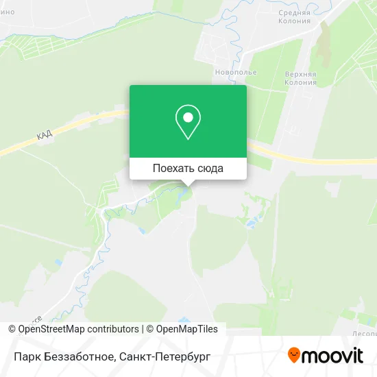 Карта Парк Беззаботное
