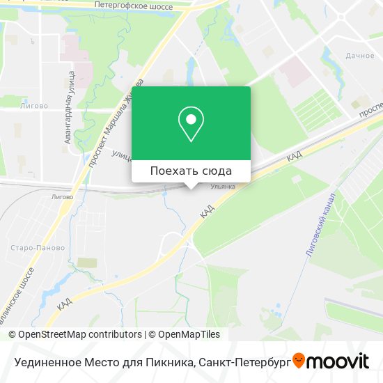 Карта Уединенное Место для Пикника