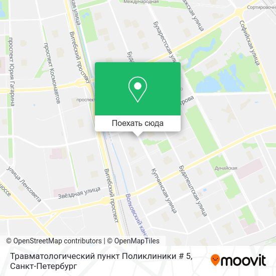 Карта Травматологический пункт Поликлиники # 5