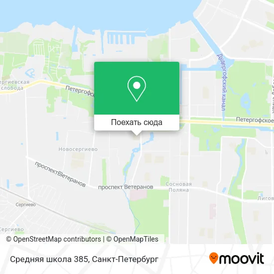 Карта Средняя школа 385