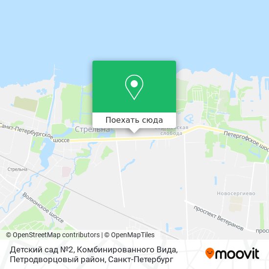 Карта Детский сад №2, Комбинированного Вида, Петродворцовый район