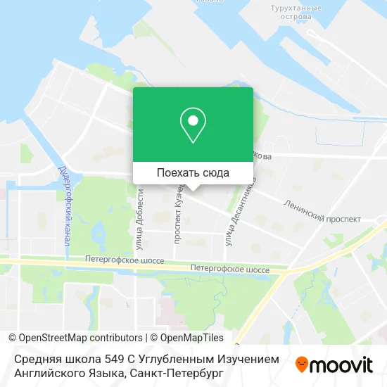Карта Средняя школа 549 С Углубленным Изучением Английского Языка