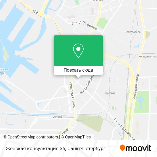 Карта Женская консультация 36