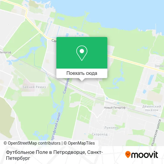 Карта Футбольное Поле в Петродворце