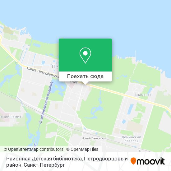 Карта Районная Детская библиотека, Петродворцовый район