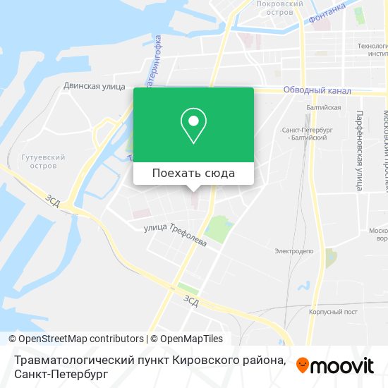 Карта Травматологический пункт Кировского района