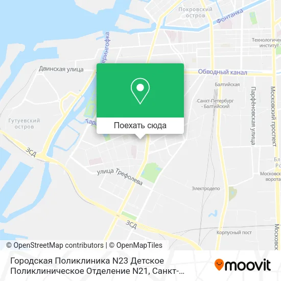 Карта Городская Поликлиника N23 Детское Поликлиническое Отделение N21