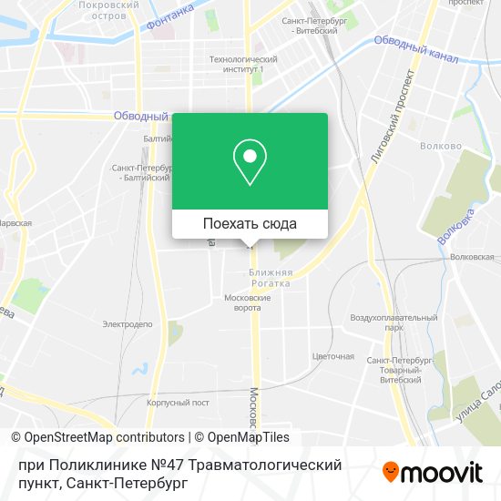 Карта при Поликлинике №47 Травматологический пункт