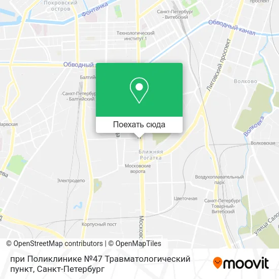 Карта при Поликлинике №47 Травматологический пункт