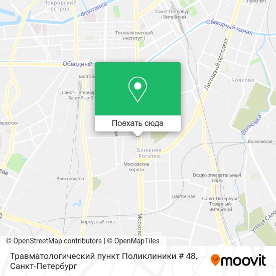 Карта Травматологический пункт Поликлиники # 48