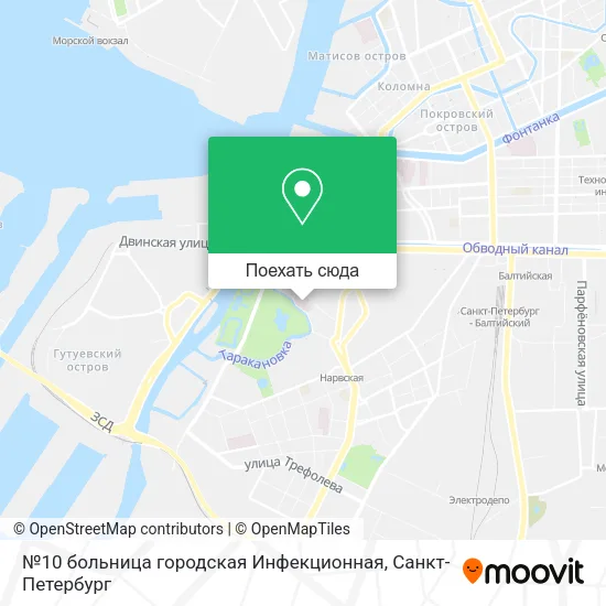 Карта №10 больница городская Инфекционная