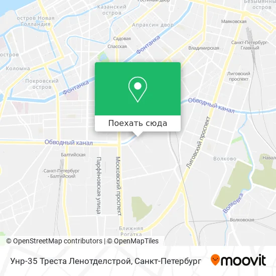 Карта Унр-35 Треста Ленотделстрой