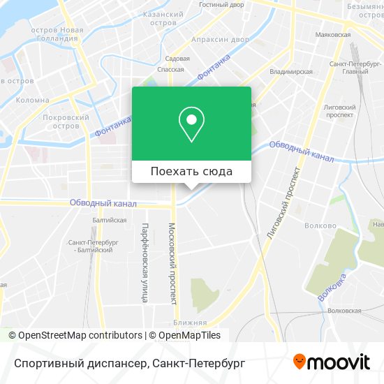 Карта Спортивный диспансер