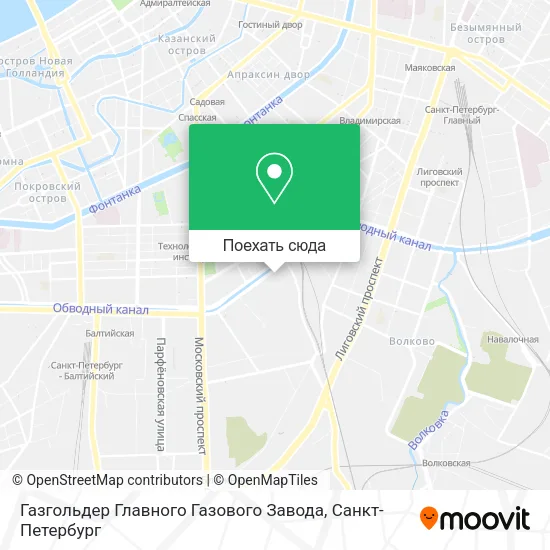 Карта Газгольдер Главного Газового Завода